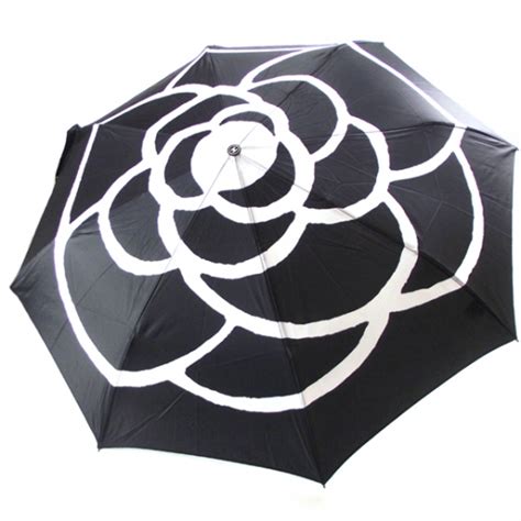 chanel camellia umbrella|CHANEL Camellia Umbrella Black/White 14535 .